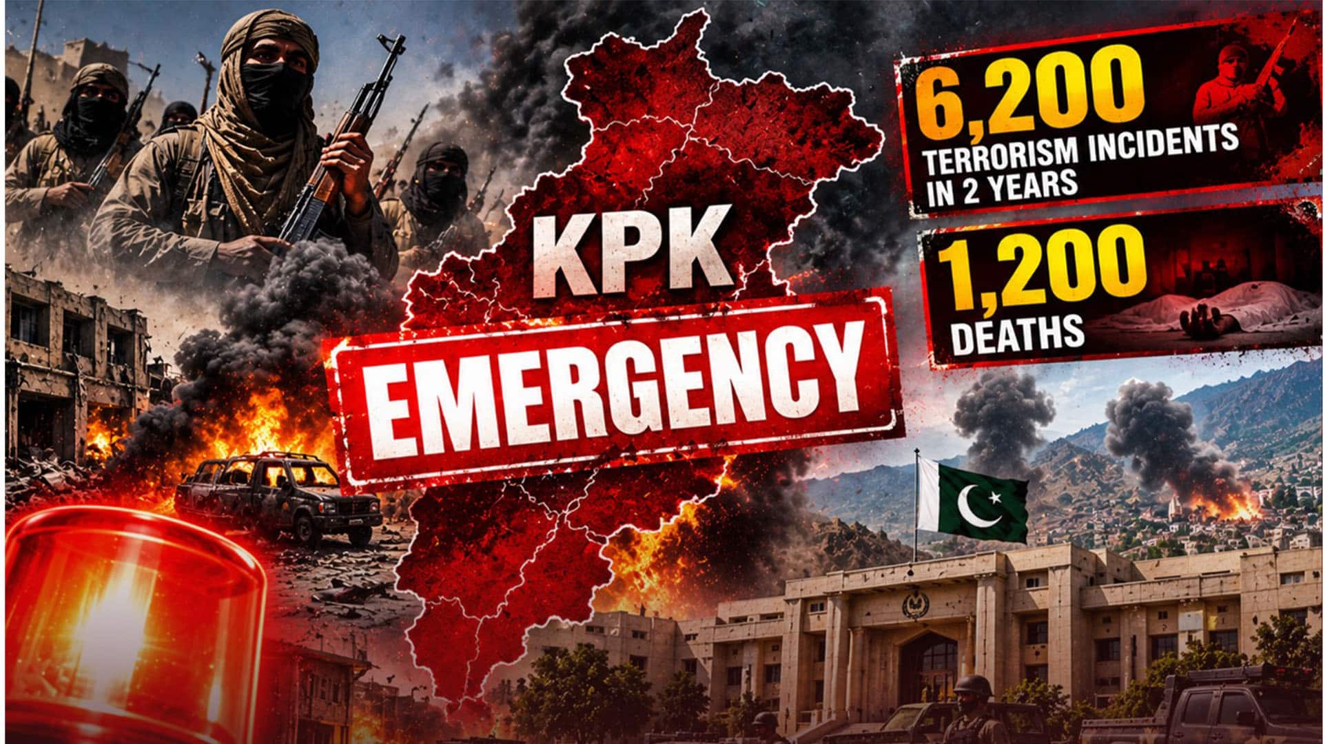 ایمرجنسی تو بنتی ہے ، خیبر پختونخوا میں دو سال کے دوران 6 ہزار 200 دہشت گردی کے واقعات، 1200 اموات