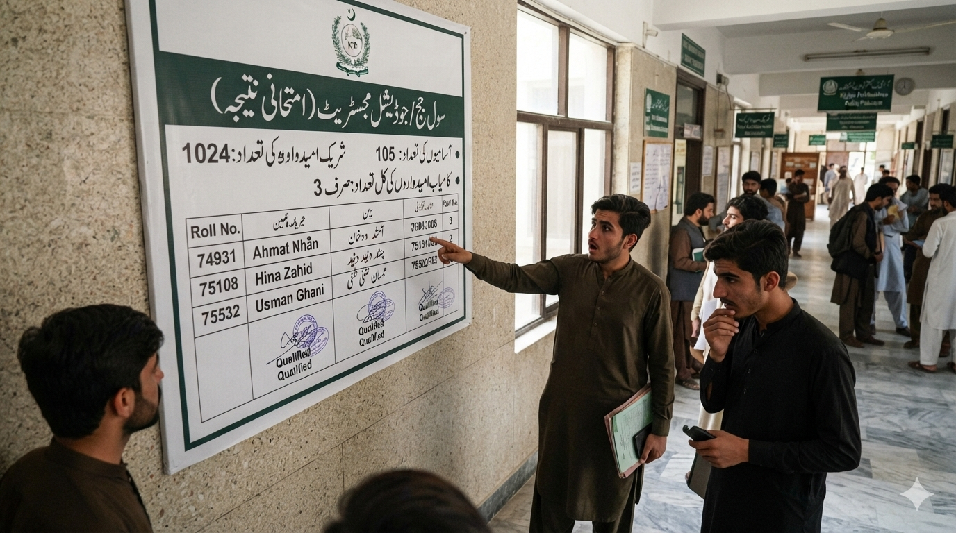 خیبر پختونخوا میں سول جج کے امتحانات کا حیران کن نتیجہ، 105 آسامیوں پر محض 3 امیدوار کامیاب