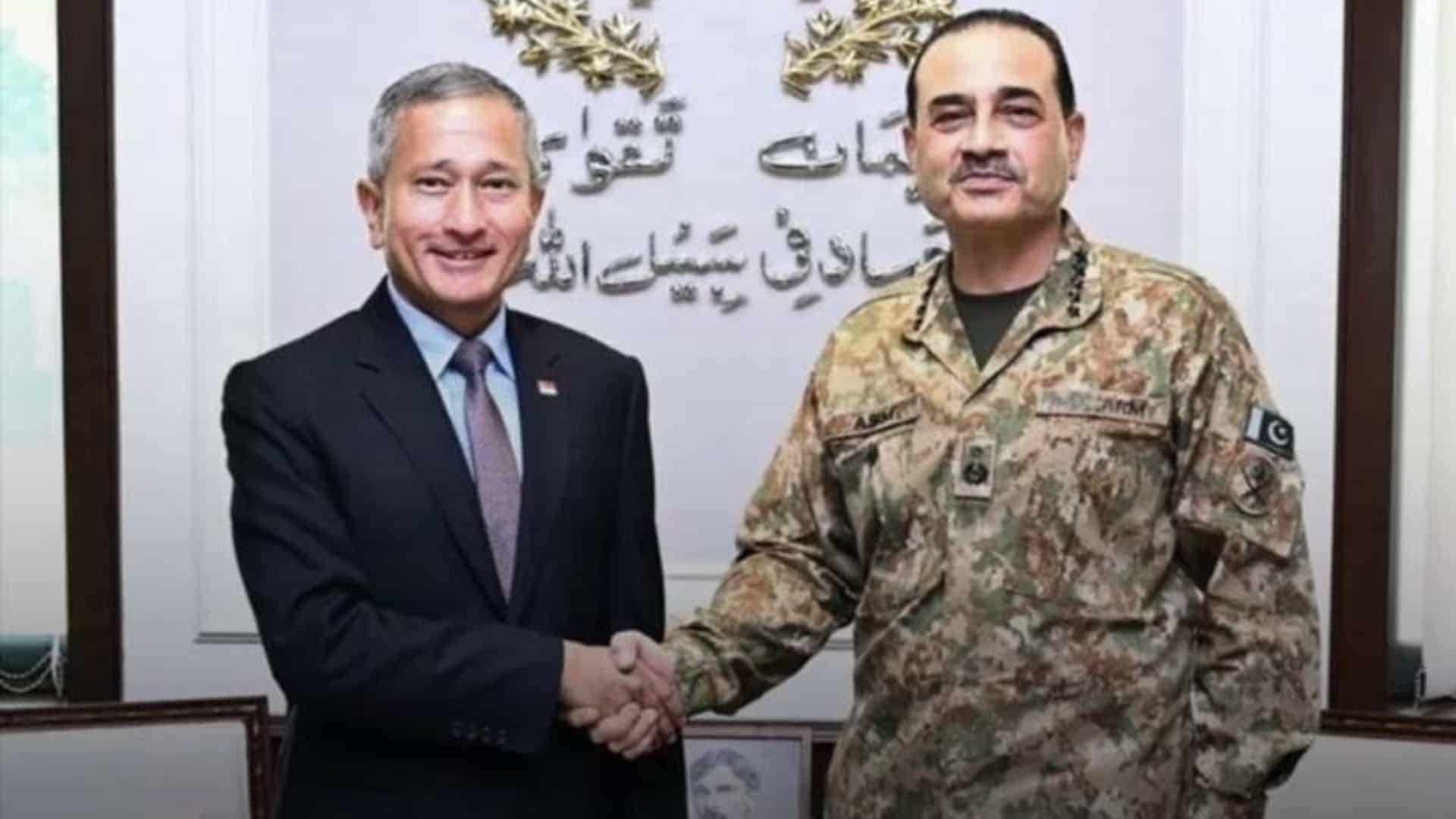 فیلڈ مارشل عاصم منیر سے سنگاپور کے وزیر خارجہ کی ملاقات، پاکستانی مسلح افواج کی پیشہ ورانہ صلاحیتوں کی بھرپور تعریف