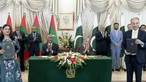 پاکستان اور مالدیپ کے تعلقات میں نئے دور کا آغاز، 20 معاہدوں پر دستخط، دوطرفہ تجارت 20 کروڑ ڈالر تک بڑھانے کا فیصلہ