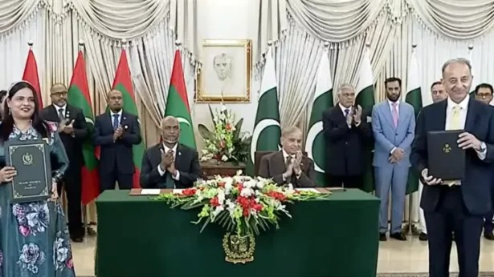 پاکستان اور مالدیپ کے تعلقات میں نئے دور کا آغاز، 20 معاہدوں پر دستخط، دوطرفہ تجارت 20 کروڑ ڈالر تک بڑھانے کا فیصلہ