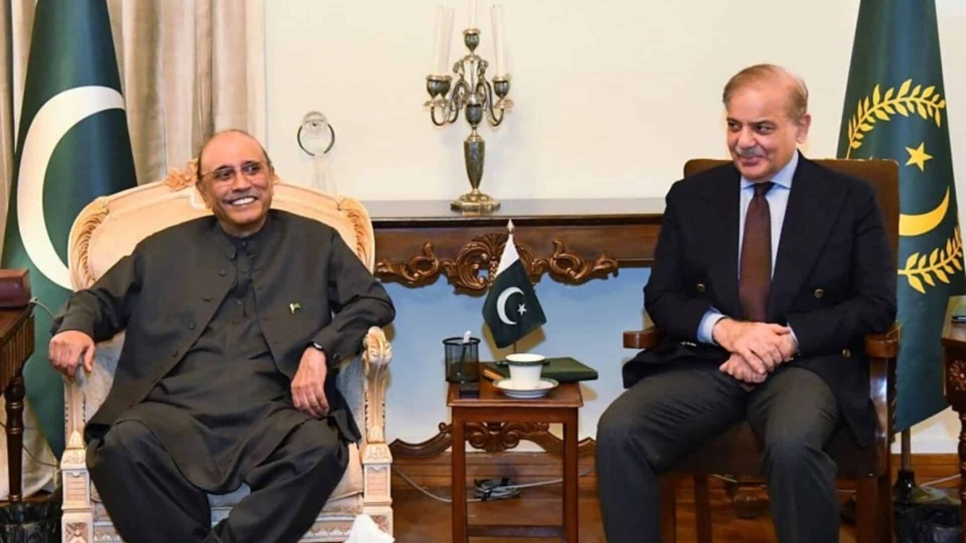 صدر آصف زرداری سے شہبازشریف کی ملاقات، سیاسی و سیکیورٹی صورتحال پر تبادلہ خیال