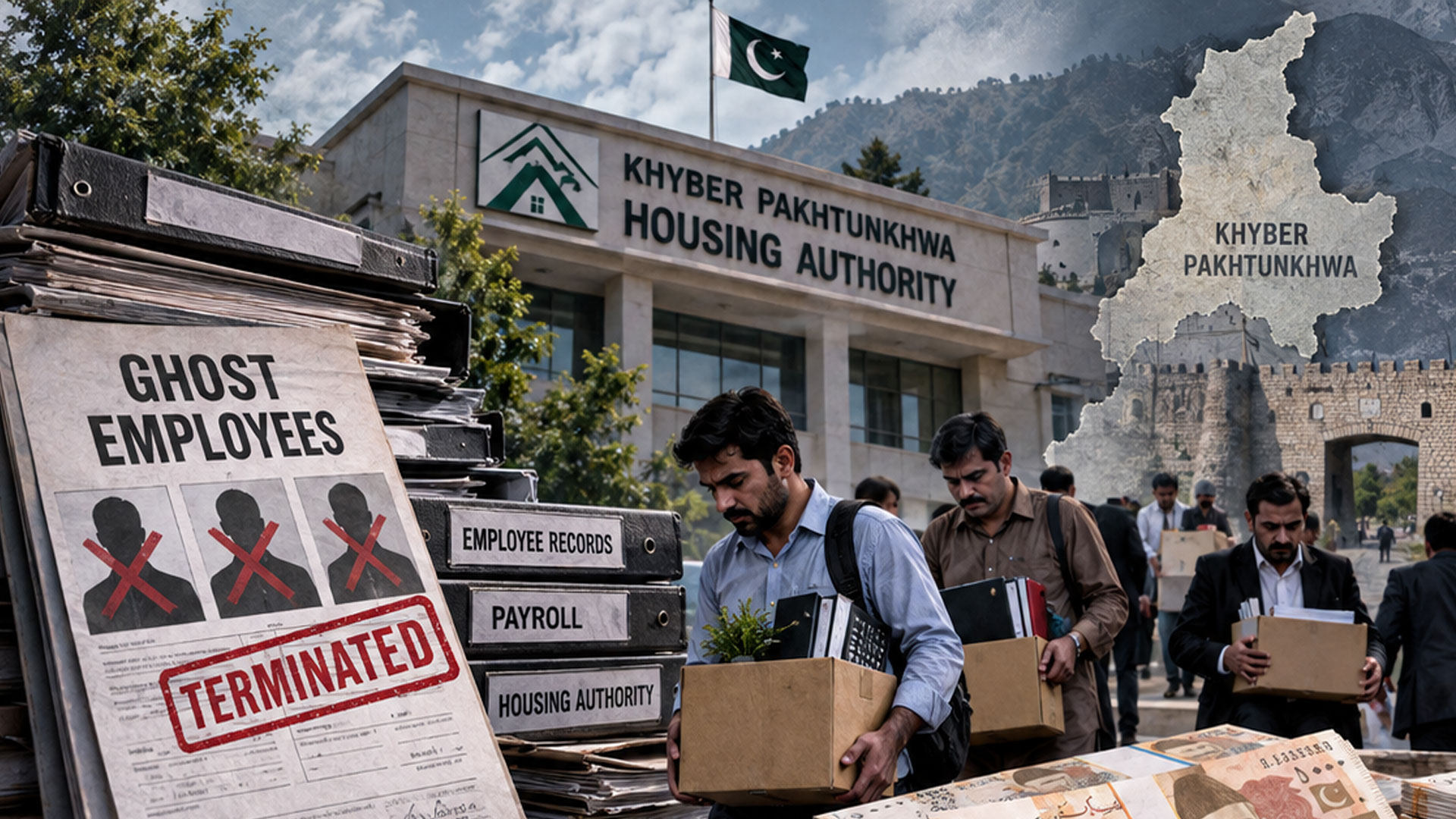 خیبرپختونخوا میں احتساب کا نیا دور پی ٹی آئی دور حکومت میں ہاؤسنگ اتھارٹی میں رکھے گھوسٹ ملازمین فارغ کر دیے گئے، ایک کروڑ ماہانہ تنخواہ قومی خزانے سے جاتی تھی