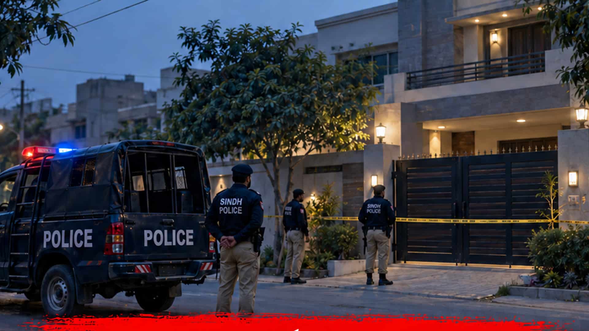 کراچی کے علاقے گلشن حدید میں ایک ہی خاندان کے 5 افراد کی لاشیں برآمد