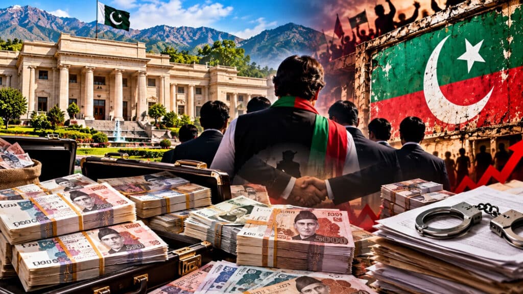 کرپشن مکاؤ کا کھوکھلا نعرہ اور مینوفیکچرڈ ایمانداری کا ڈراپ سین، عمران خان کی چھتری تلے کے پی خزانے پر 520 ارب روپے کا ننگا ڈاکہ پکڑا گیا