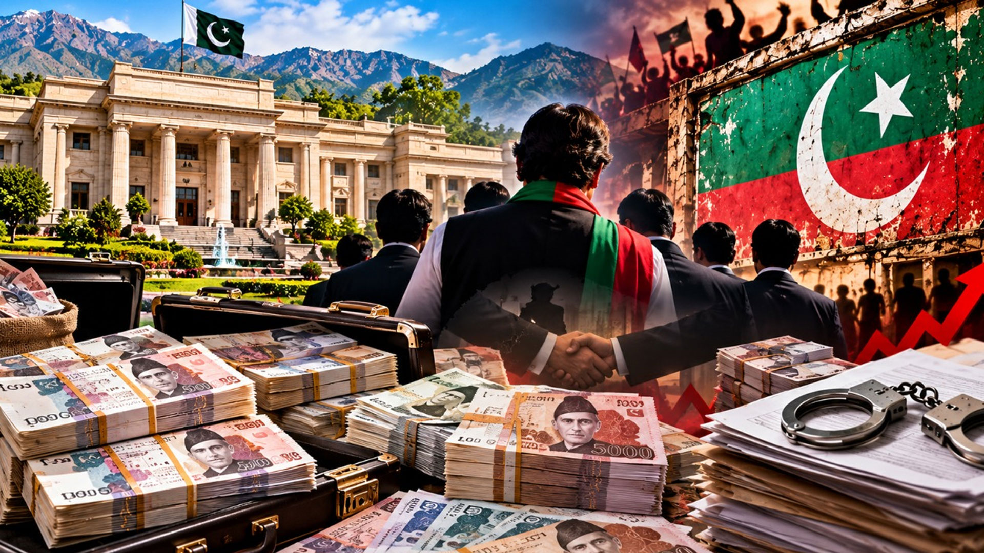 کرپشن مکاؤ کا کھوکھلا نعرہ اور مینوفیکچرڈ ایمانداری کا ڈراپ سین، عمران خان کی چھتری تلے کے پی خزانے پر 520 ارب روپے کا ننگا ڈاکہ پکڑا گیا