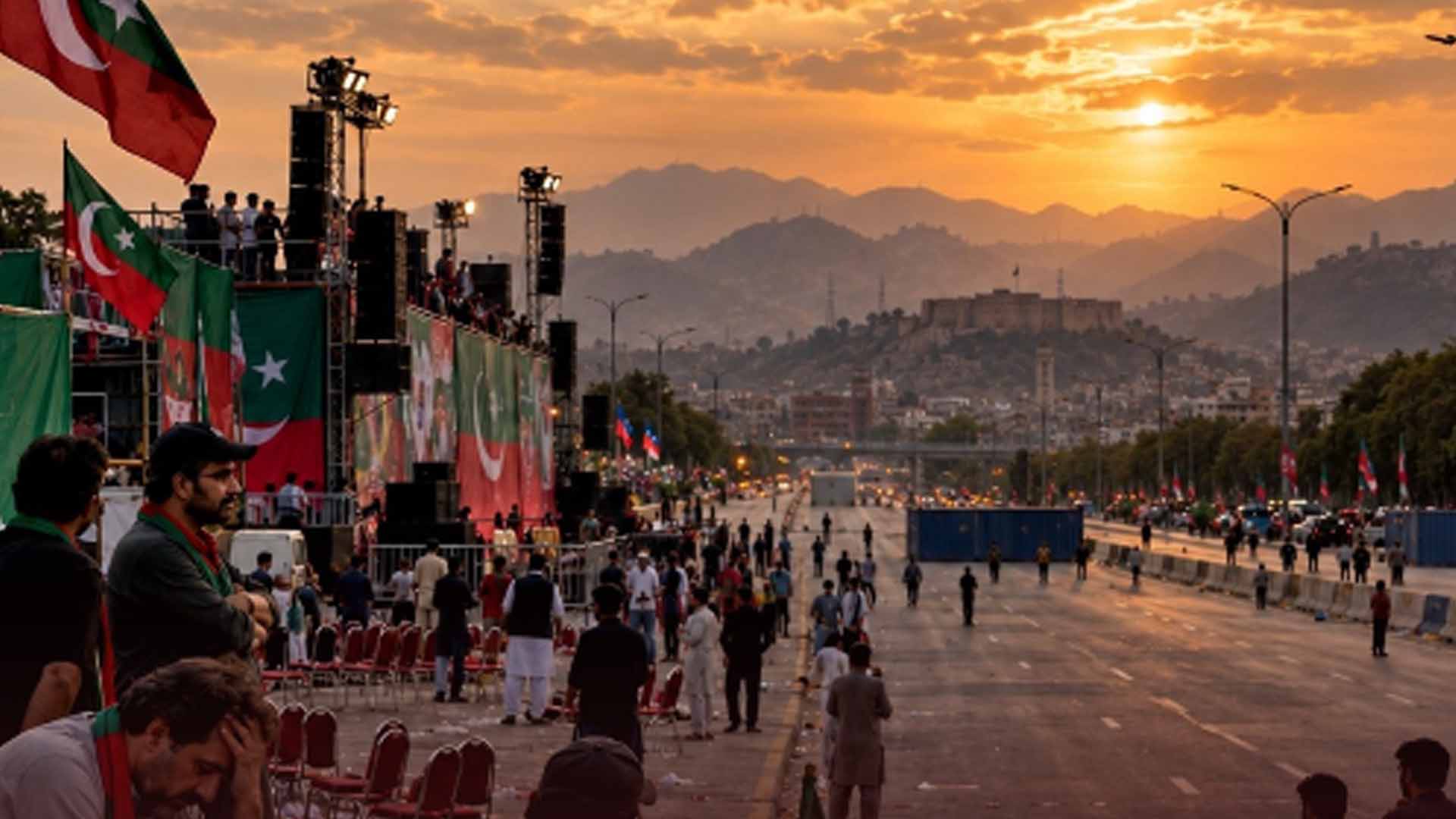 اپنے ہی گھر میں پی ٹی آئی کی تاریخی تذلیل: نعرے لاکھوں کے، سڑکیں ویران