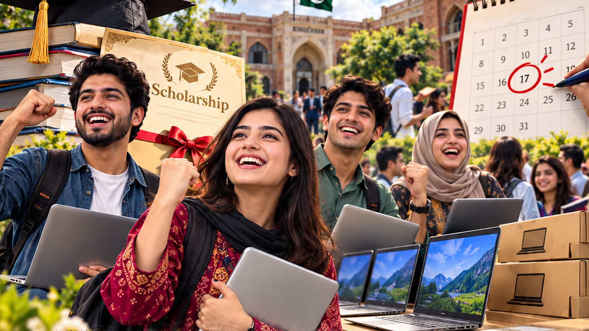 طلبہ کے لیے بڑی خوشخبری، اسکالرشپس اور لیپ ٹاپس کی تقسیم کی تاریخ آگئی