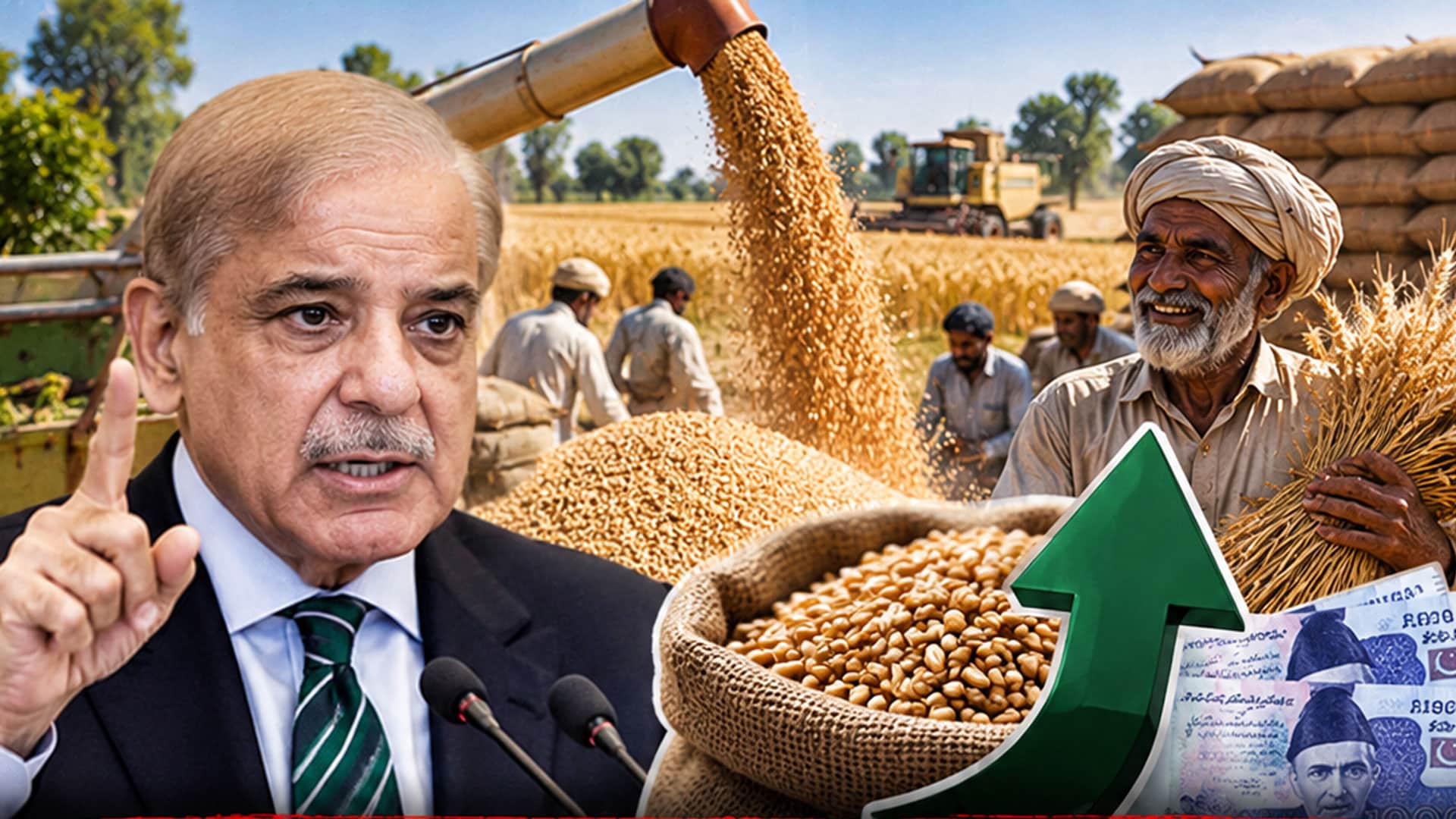 حکومت کا کسانوں کو بڑا ریلیف ، گندم کی قیمت میں فی من ایک ہزار روپے اضافہ، وزیر اعظم نے اعلان کر دیا