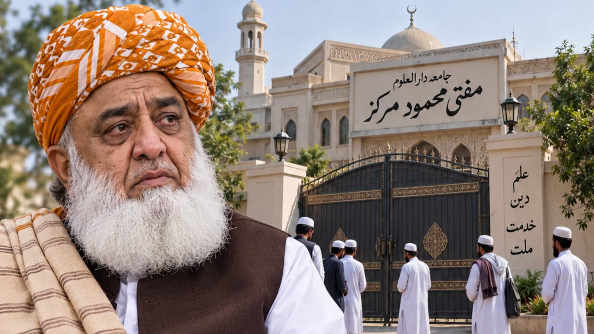 سرکاری زمین پر بنے مفتی محمود مرکز پر آپریشن کا خوف ، فضل الرحمان نے معصوم طالبعلموں کو تجاوزات کا چوکیدار بنا دیا