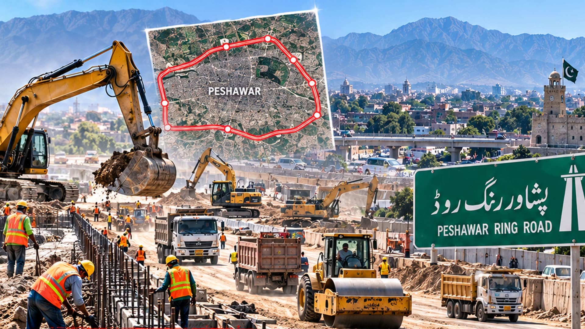 پشاور کے لوگوں کی قسمت بدلنے لگی، برسوں سے التوا کا شکار رنگ روڈ مسنگ منصوبے پر کام تیز کر دیا گیا ، 100 دن کا ہدف مقرر