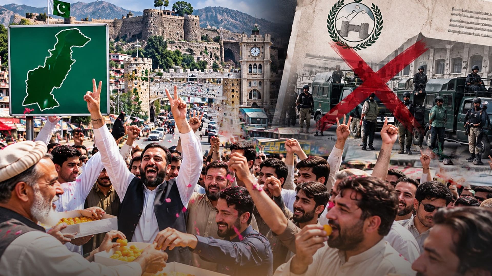 برسوں کی بدانتظامی اور بنیادی سہولتوں سے محرومی کے بعد صوبے میں نااہل حکومت کے خاتمے پر عوام کا جشن، صوبے بھر میں مٹھائیاں تقسیم