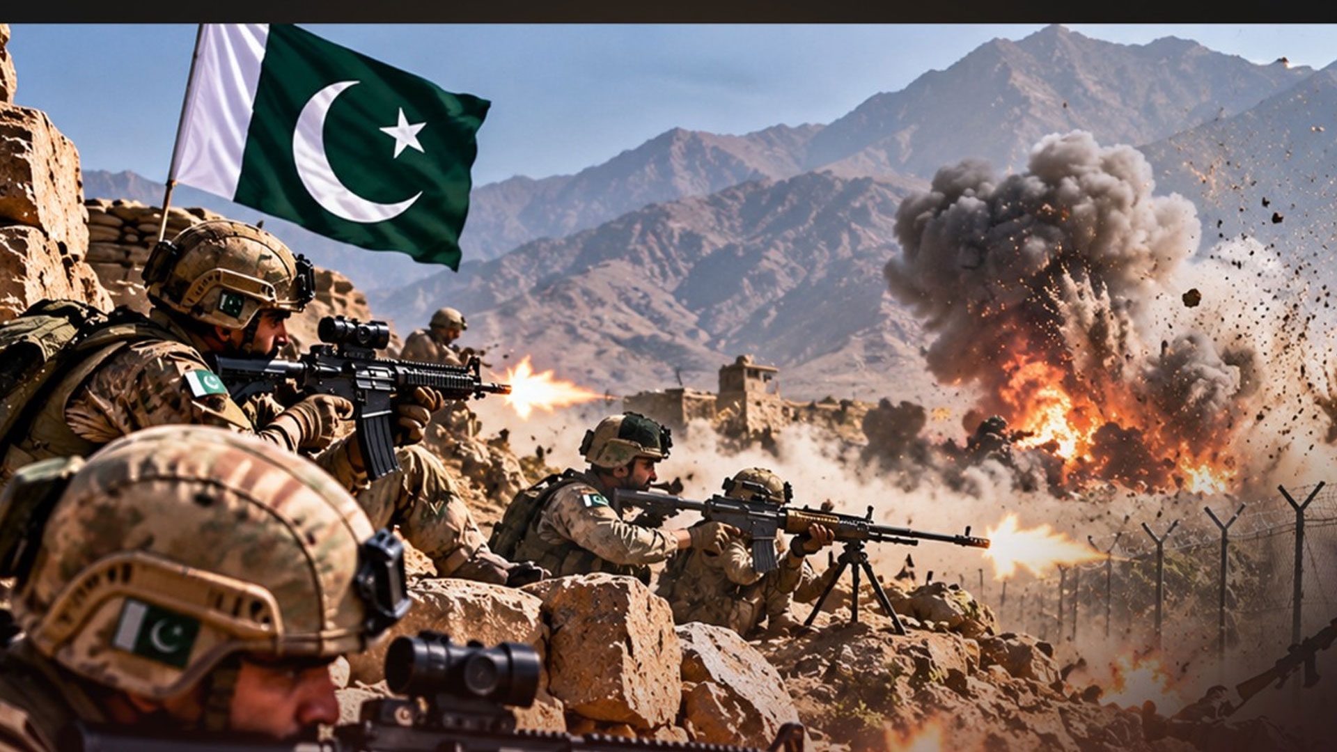 سیکیورٹی فورسز نے ضلع کرم میں پاک افغان سرحد پر دراندازی ناکام بنا دی ، 12 خوارج اور افغان طالبان ہلاک،نائب صوبیدار وطن پر قربان