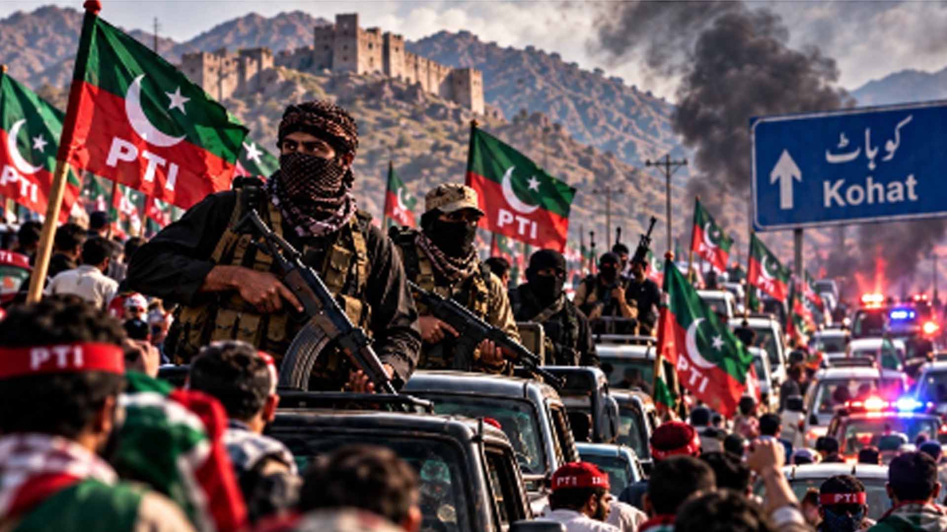 انتشار مارچ  فتنہ الخوارج کے عناصر کے ساتھ آج کوہاٹ پہنچے گا،شرپسندی کی مصدقہ اطلاعات