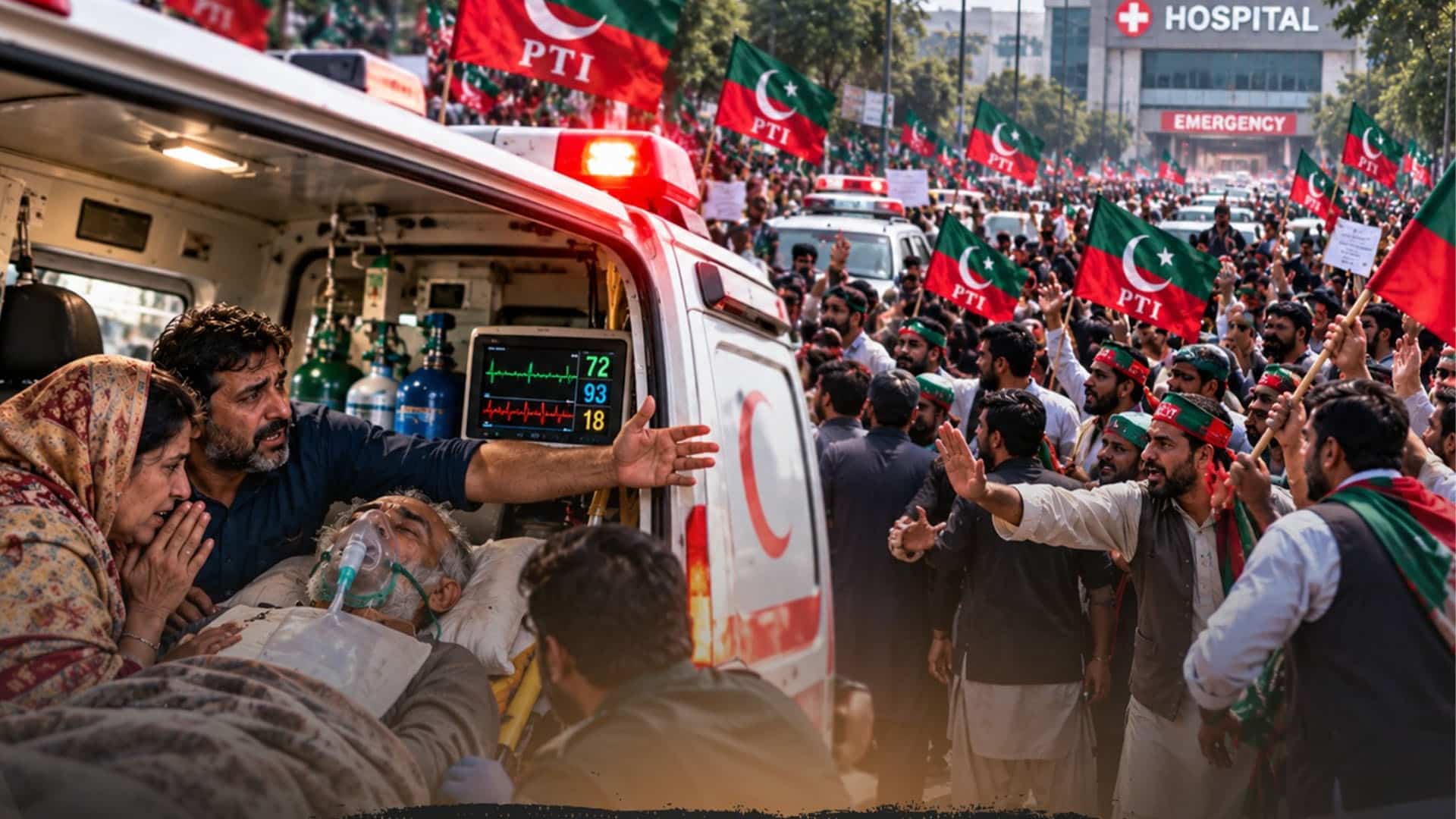 سڑکیں بند، ایمبولینسیں بند، مریض بے یار و مددگار، انتشاری راستہ روک کر کھڑے رہے
